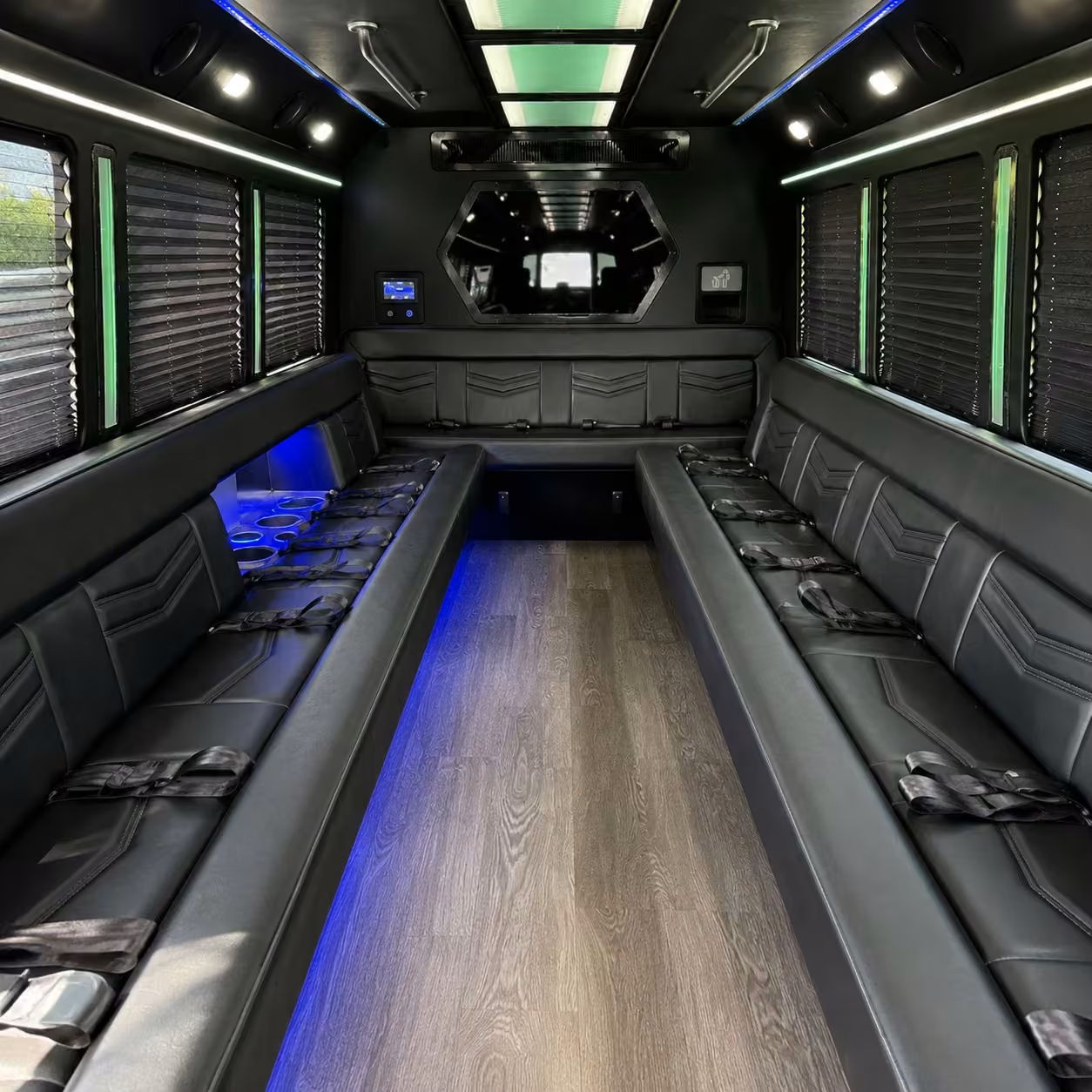 25 passenger party bus interior